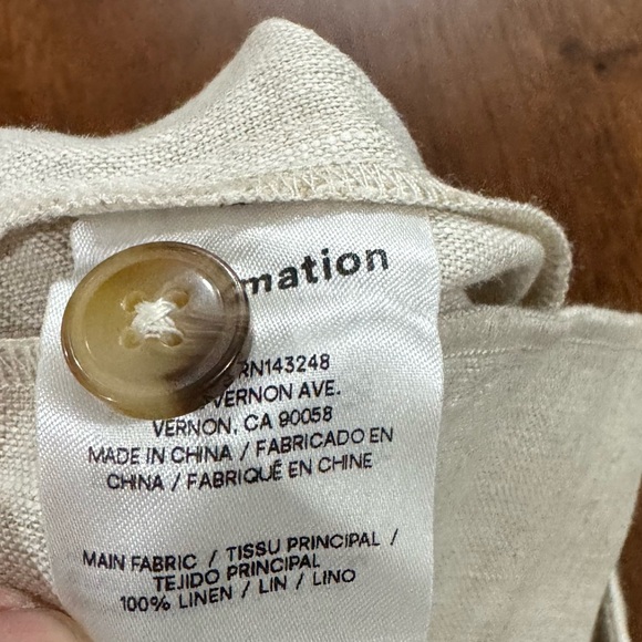 Reformation Mason Pants High Rise Linen Straight Leg Trousers Size 0 Capsule - Picture 5 of 8